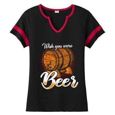 Funny Beer Gift Ing National Beer Day Alcohol Gift Meaningful Gift Ladies Halftime Notch Neck Tee