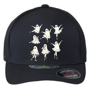 Funny Ballet Ghost Halloween Funny Dancer Flexfit Unipanel Trucker Cap