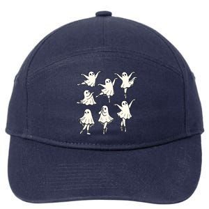 Funny Ballet Ghost Halloween Funny Dancer 7-Panel Snapback Hat