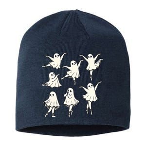 Funny Ballet Ghost Halloween Funny Dancer Sustainable Beanie