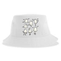 Funny Ballet Ghost Halloween Funny Dancer Sustainable Bucket Hat