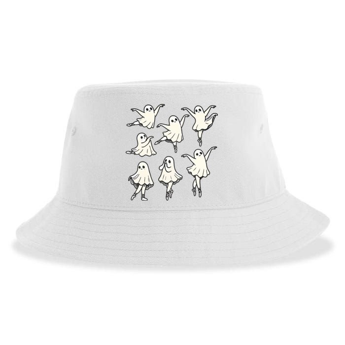 Funny Ballet Ghost Halloween Funny Dancer Sustainable Bucket Hat