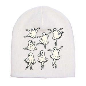 Funny Ballet Ghost Halloween Funny Dancer Short Acrylic Beanie