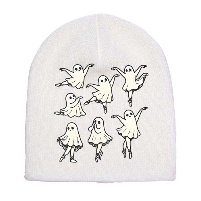 Funny Ballet Ghost Halloween Funny Dancer Short Acrylic Beanie