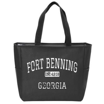 Fort Benning Georgia GA Vintage Zip Tote Bag