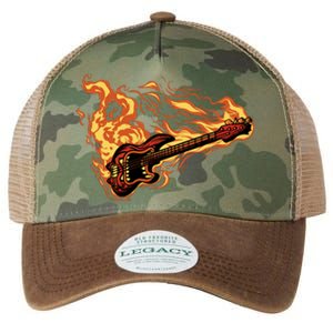 Fire Bass Guitar Rock Musician Legacy Tie Dye Trucker Hat