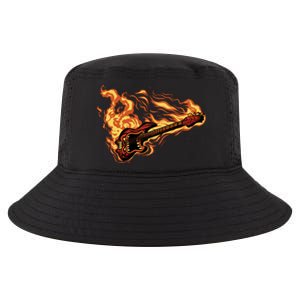 Fire Bass Guitar Rock Musician Cool Comfort Performance Bucket Hat