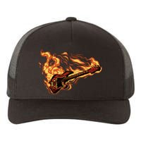 Fire Bass Guitar Rock Musician Yupoong Adult 5-Panel Trucker Hat