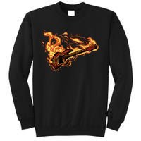 Fire Bass Guitar Rock Musician Sweatshirt