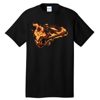 Fire Bass Guitar Rock Musician Tall T-Shirt