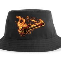 Fire Bass Guitar Rock Musician Sustainable Bucket Hat