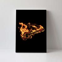 Fire Bass Guitar Rock Musician Canvas