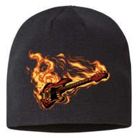 Fire Bass Guitar Rock Musician Sustainable Beanie