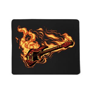 Fire Bass Guitar Rock Musician Mousepad