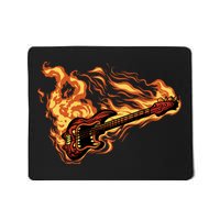 Fire Bass Guitar Rock Musician Mousepad