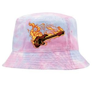 Fire Bass Guitar Rock Musician Tie-Dyed Bucket Hat