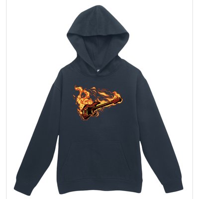 Fire Bass Guitar Rock Musician Urban Pullover Hoodie