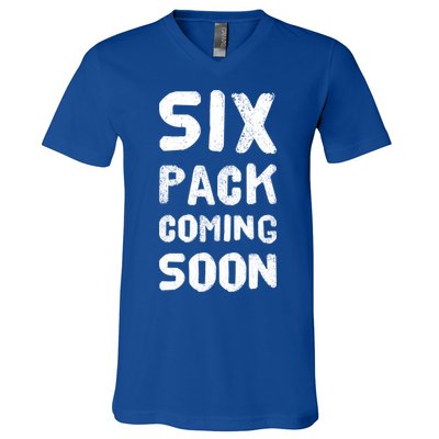 Funny Bodybuilding Gym Training 6 Pack Coming Soon Cool Gift V-Neck T-Shirt