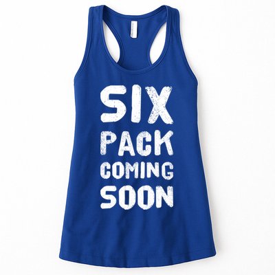 Funny Bodybuilding Gym Training 6 Pack Coming Soon Cool Gift Womens Tank Top