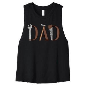 Father Birthday Gift Fixer Of Things Father Women's Racerback Cropped Tank