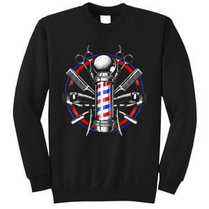 Funny Barber Gift For Men Barbershop Pole Tools Hairstylist Sweatshirt