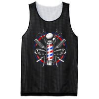 Funny Barber Gift For Men Barbershop Pole Tools Hairstylist Mesh Reversible Basketball Jersey Tank