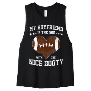 Football Boyfriend Girlfriend Women's Racerback Cropped Tank