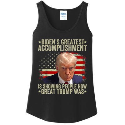 Funny BidenS Greatest Accomplishment Is Showing Trump 2024 Ladies Essential Tank