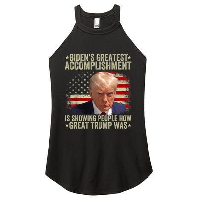 Funny BidenS Greatest Accomplishment Is Showing Trump 2024 Women's Perfect Tri Rocker Tank