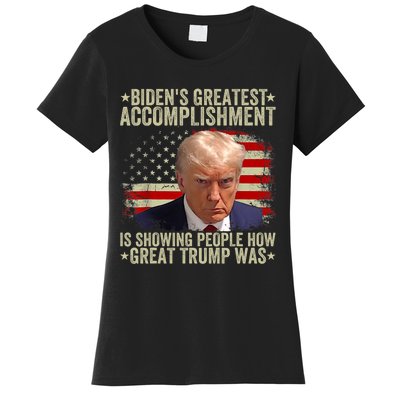 Funny BidenS Greatest Accomplishment Is Showing Trump 2024 Women's T-Shirt