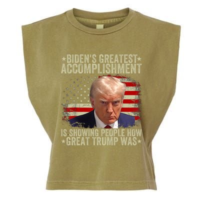 Funny BidenS Greatest Accomplishment Is Showing Trump 2024 Garment-Dyed Women's Muscle Tee