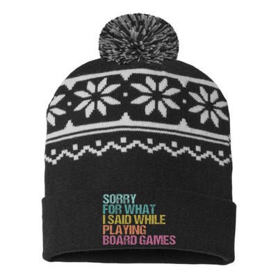 Funny Board Game Quote Board Gamer Player Gift USA-Made Snowflake Beanie