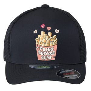 Fries Before Guys Cute Valentine's Day Flexfit Unipanel Trucker Cap