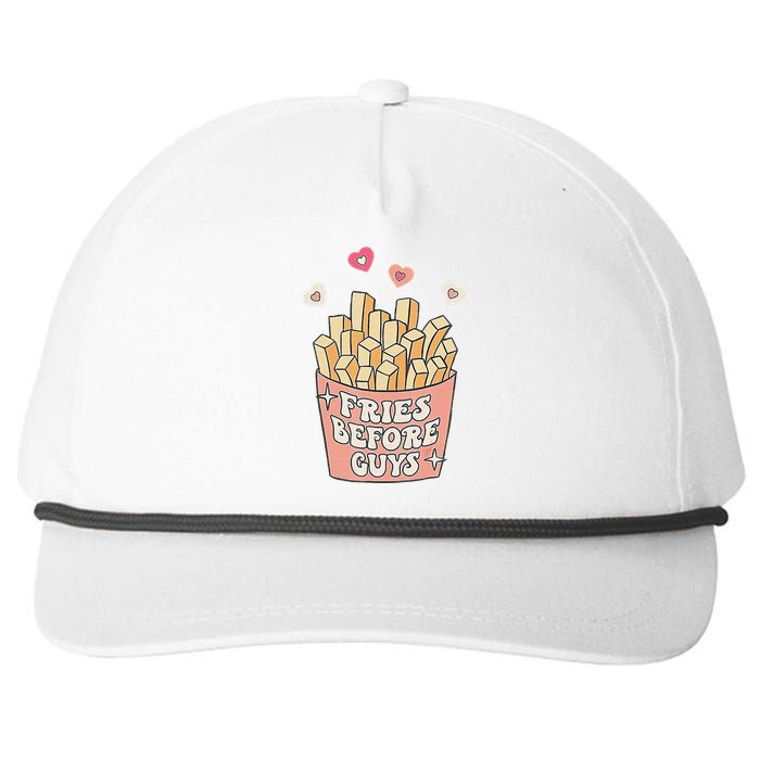 Fries Before Guys Cute Valentine's Day Snapback Five-Panel Rope Hat