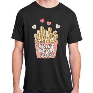 Fries Before Guys Cute Valentine's Day Adult ChromaSoft Performance T-Shirt