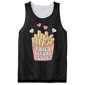 Fries Before Guys Cute Valentine's Day Mesh Reversible Basketball Jersey Tank