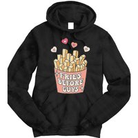 Fries Before Guys Cute Valentine's Day Tie Dye Hoodie