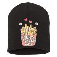 Fries Before Guys Cute Valentine's Day Short Acrylic Beanie