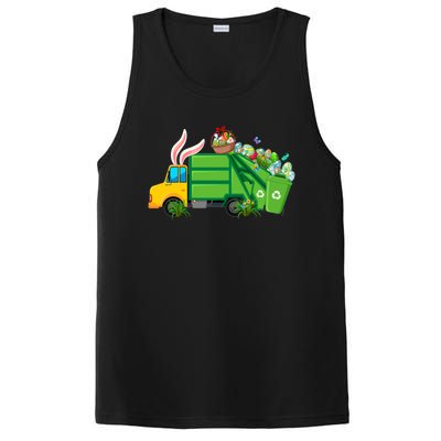 Funny Bunny Garbage Truck Colorful Eggs Easter Day Cute Gift PosiCharge Competitor Tank