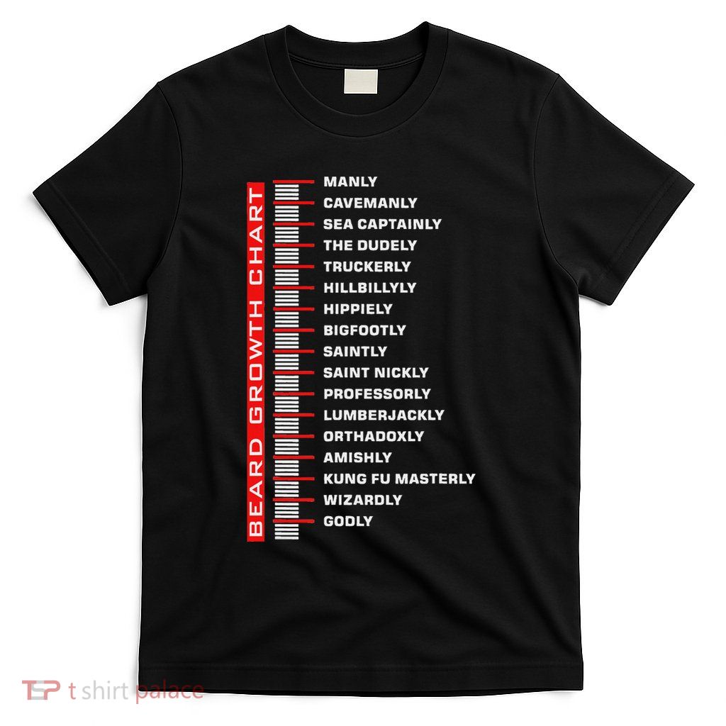 Funny Beard Growth Chart T-Shirt