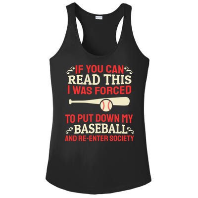 Funny Baseball Game Player Bat Pitch Homerun Gift Baseballer Great Gift Ladies PosiCharge Competitor Racerback Tank