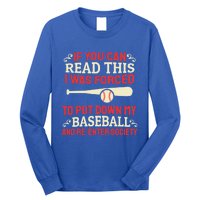 Funny Baseball Game Player Bat Pitch Homerun Gift Baseballer Great Gift Long Sleeve Shirt