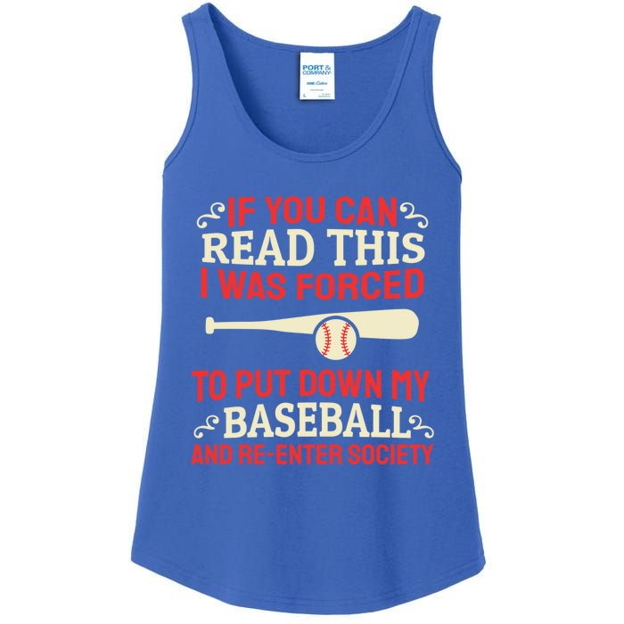 Funny Baseball Game Player Bat Pitch Homerun Gift Baseballer Great Gift Ladies Essential Tank