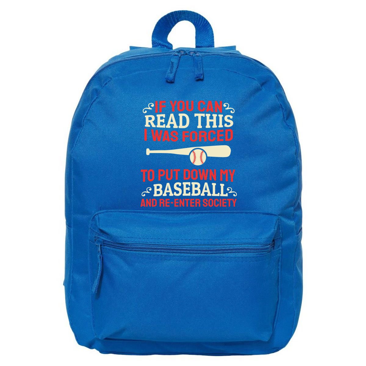 Funny Baseball Game Player Bat Pitch Homerun Gift Baseballer Great Gift 16 in Basic Backpack