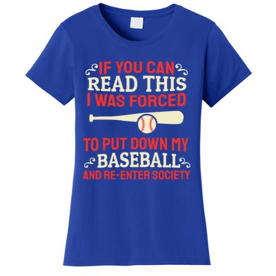 Funny Baseball Game Player Bat Pitch Homerun Gift Baseballer Great Gift Women's T-Shirt