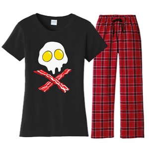 Funny Bacon Gift For Cool Geeky I Love Bacon Women's Flannel Pajama Set