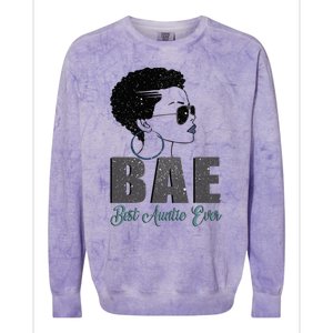 Funny Bae Gift Best Auntie Ever Gift Colorblast Crewneck Sweatshirt