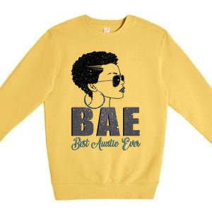 Funny Bae Gift Best Auntie Ever Gift Premium Crewneck Sweatshirt