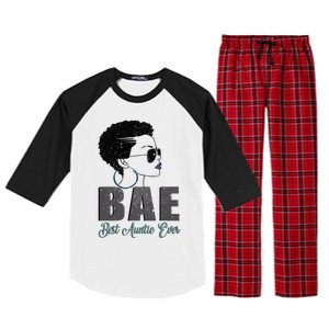 Funny Bae Gift Best Auntie Ever Gift Raglan Sleeve Pajama Set