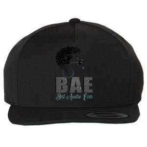 Funny Bae Gift Best Auntie Ever Gift Wool Snapback Cap